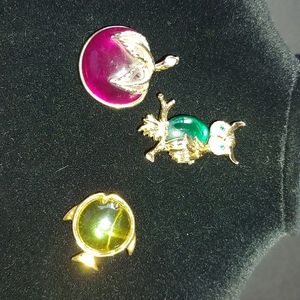 Vintage Jelly Belly Lot of 3 Brooches